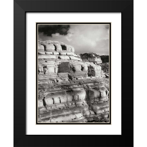 Pt. Lobos Rocks IV Black Modern Wood Framed Art Print with Double Matting by Geyman, Vitaly
