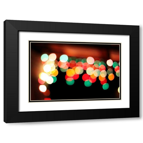 Bokeh II Black Modern Wood Framed Art Print with Double Matting by White, Leesa