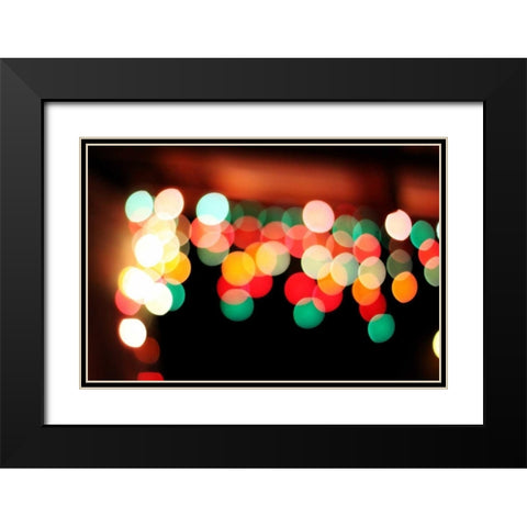 Bokeh II Black Modern Wood Framed Art Print with Double Matting by White, Leesa