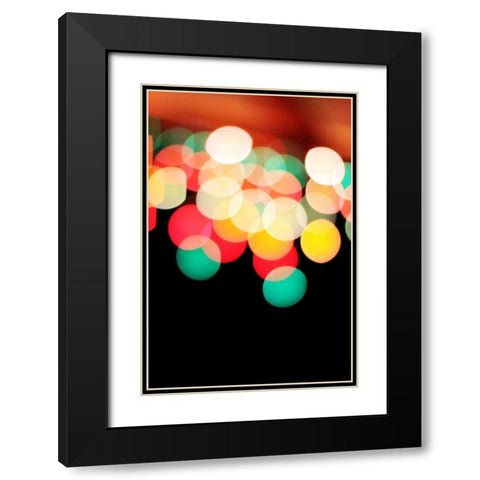 Bokeh III Black Modern Wood Framed Art Print with Double Matting by White, Leesa