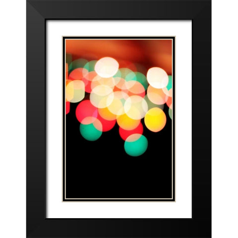 Bokeh III Black Modern Wood Framed Art Print with Double Matting by White, Leesa