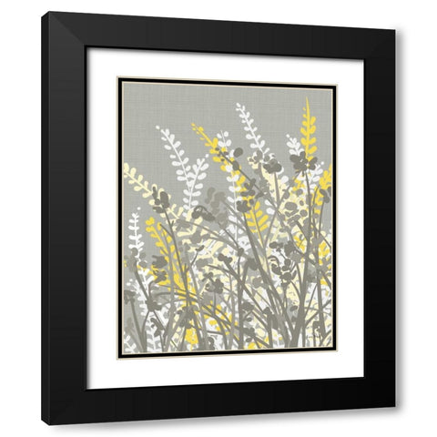 Yellow Meadow I Black Modern Wood Framed Art Print with Double Matting by Ruff, Kris