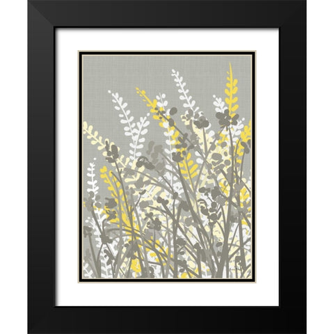 Yellow Meadow I Black Modern Wood Framed Art Print with Double Matting by Ruff, Kris
