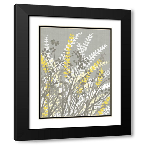 Yellow Meadow II Black Modern Wood Framed Art Print with Double Matting by Ruff, Kris