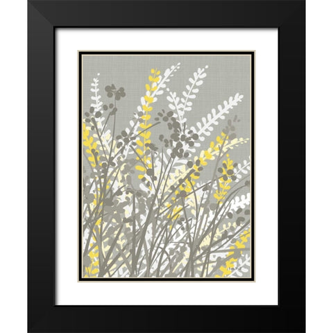 Yellow Meadow II Black Modern Wood Framed Art Print with Double Matting by Ruff, Kris
