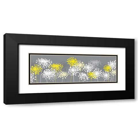 Dandelion Panel Black Modern Wood Framed Art Print with Double Matting by Ruff, Kris