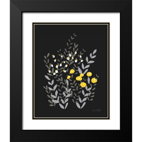 Bella Garden II Black Modern Wood Framed Art Print with Double Matting by Ruff, Kris