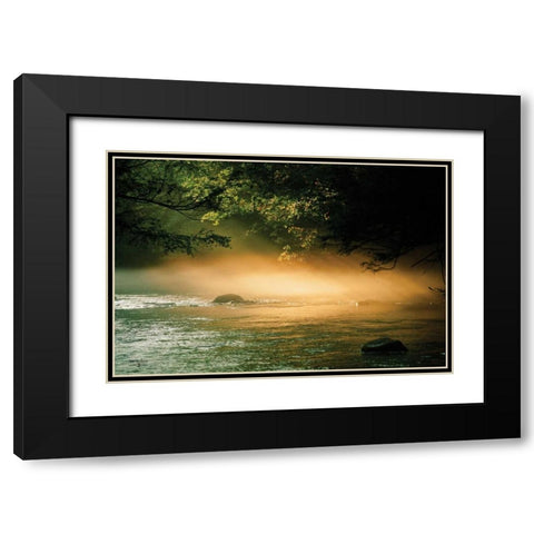 Evening Glow I Black Modern Wood Framed Art Print with Double Matting by Studio 2