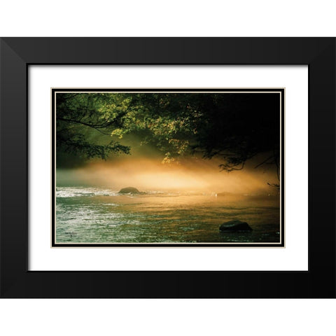 Evening Glow I Black Modern Wood Framed Art Print with Double Matting by Studio 2