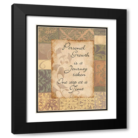 Personal Growth Black Modern Wood Framed Art Print with Double Matting by Smith, Pamela