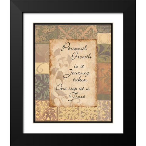 Personal Growth Black Modern Wood Framed Art Print with Double Matting by Smith, Pamela