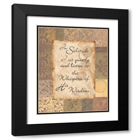 Solitude Black Modern Wood Framed Art Print with Double Matting by Smith, Pamela