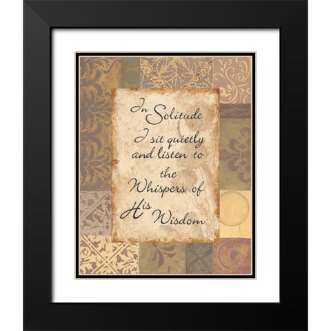 Solitude Black Modern Wood Framed Art Print with Double Matting by Smith, Pamela