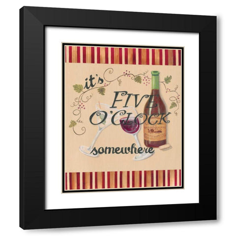 Happy Hour II Black Modern Wood Framed Art Print with Double Matting by Smith, Pamela