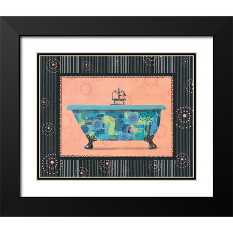 Retro Tub II Black Modern Wood Framed Art Print with Double Matting by Smith, Pamela