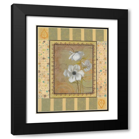 Anemones Black Modern Wood Framed Art Print with Double Matting by Smith, Pamela
