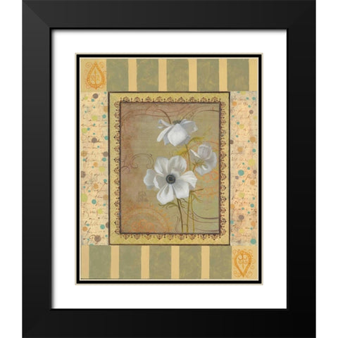 Anemones Black Modern Wood Framed Art Print with Double Matting by Smith, Pamela