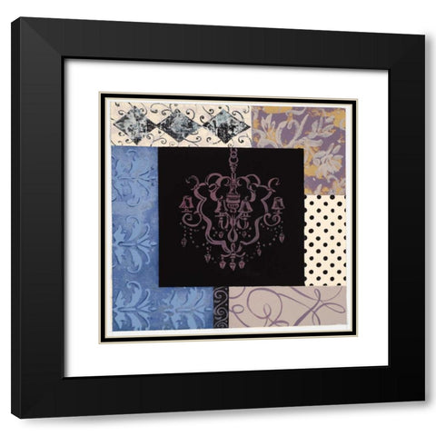 Chandelier III Black Modern Wood Framed Art Print with Double Matting by Smith, Pamela