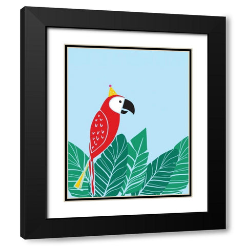 Tropical Bird I Black Modern Wood Framed Art Print with Double Matting by Serna, Isabel