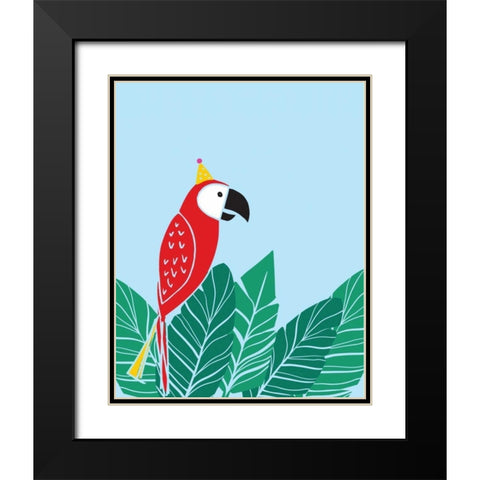 Tropical Bird I Black Modern Wood Framed Art Print with Double Matting by Serna, Isabel