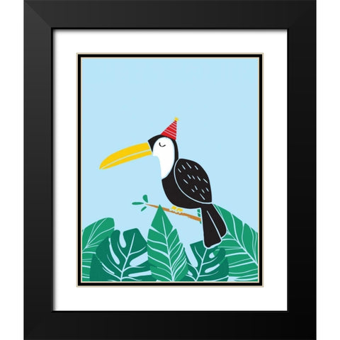 Tropical Bird II Black Modern Wood Framed Art Print with Double Matting by Serna, Isabel