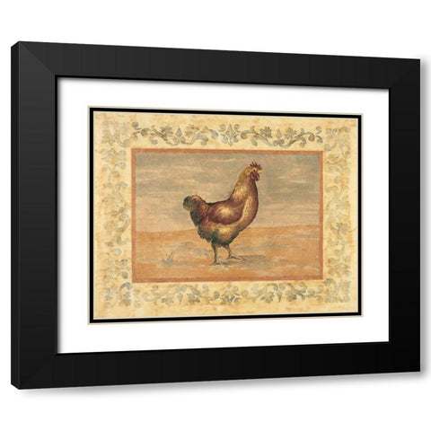 Hen Black Modern Wood Framed Art Print with Double Matting by Schippel, Banafshe