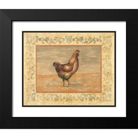 Hen Black Modern Wood Framed Art Print with Double Matting by Schippel, Banafshe
