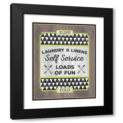 Laundry Linens Black Modern Wood Framed Art Print with Double Matting by Sta Teresa, Ashley