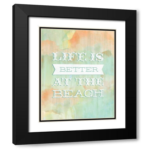 Life Beach Black Modern Wood Framed Art Print with Double Matting by Sta Teresa, Ashley