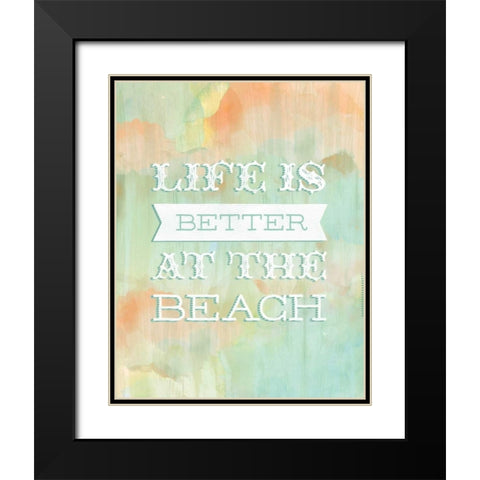 Life Beach Black Modern Wood Framed Art Print with Double Matting by Sta Teresa, Ashley