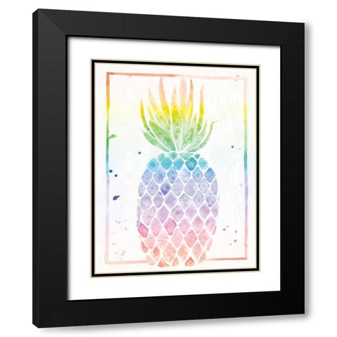 Pineapple Sunrise Black Modern Wood Framed Art Print with Double Matting by Sta Teresa, Ashley