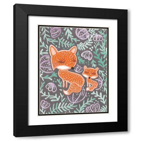 Foxette Black Modern Wood Framed Art Print with Double Matting by Sta Teresa, Ashley