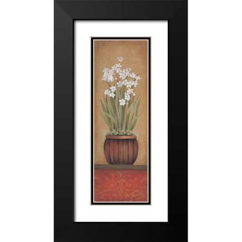 Paperwhites I Black Modern Wood Framed Art Print with Double Matting by 3 Bamboo Studio