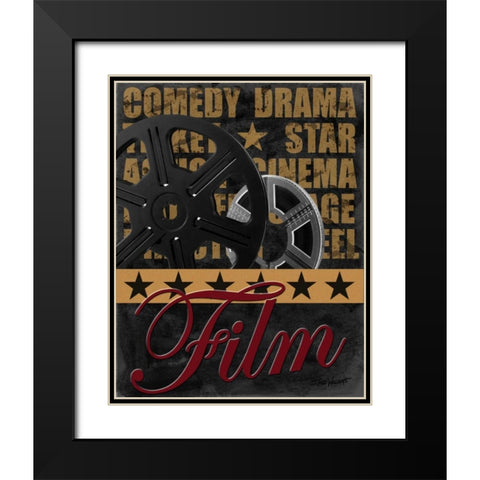 Film Black Modern Wood Framed Art Print with Double Matting by Williams, Todd