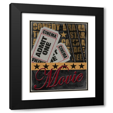 Movie Black Modern Wood Framed Art Print with Double Matting by Williams, Todd