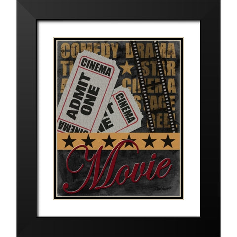 Movie Black Modern Wood Framed Art Print with Double Matting by Williams, Todd