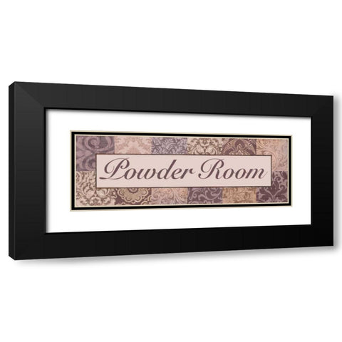 Powder Room Purple Black Modern Wood Framed Art Print with Double Matting by Williams, Todd