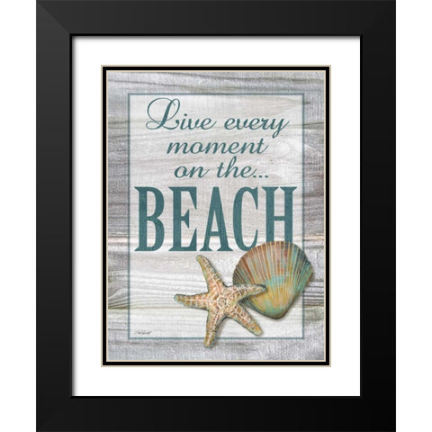 Live Every Moment Black Modern Wood Framed Art Print with Double Matting by Williams, Todd