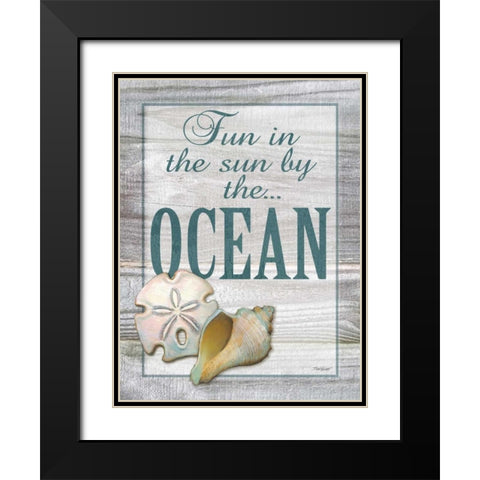 Fun in the Sun Black Modern Wood Framed Art Print with Double Matting by Williams, Todd