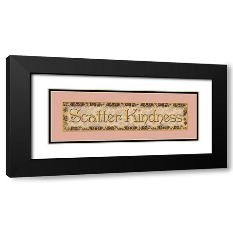 Scatter Kindness Black Modern Wood Framed Art Print with Double Matting by Williams, Todd