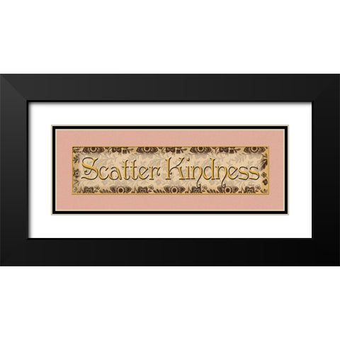 Scatter Kindness Black Modern Wood Framed Art Print with Double Matting by Williams, Todd