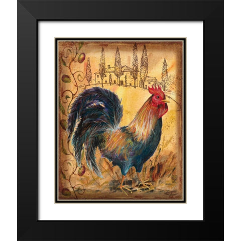 Tuscan Rooster I Black Modern Wood Framed Art Print with Double Matting by Williams, Todd