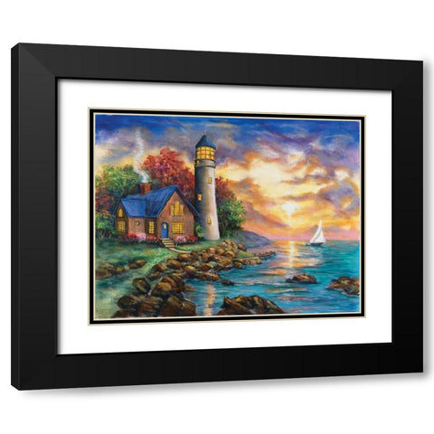 Departure Black Modern Wood Framed Art Print with Double Matting by Williams, Todd