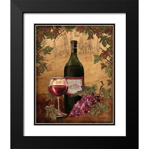 Red Wine Black Modern Wood Framed Art Print with Double Matting by Williams, Todd