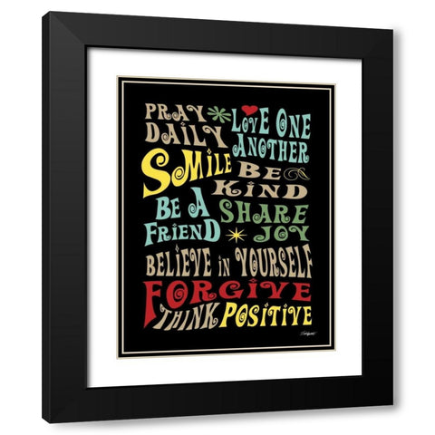 Words to Live By II Black Modern Wood Framed Art Print with Double Matting by Williams, Todd