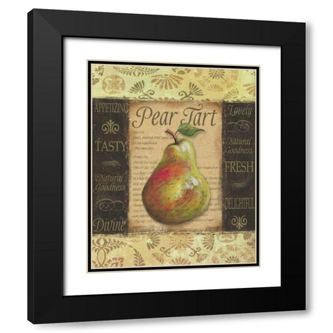 Pear Tart Black Modern Wood Framed Art Print with Double Matting by Williams, Todd