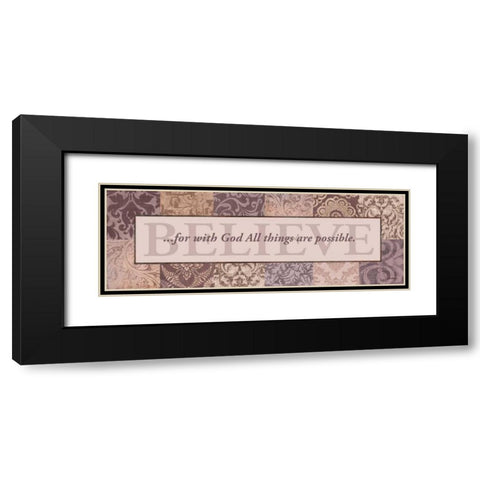 Believe Black Modern Wood Framed Art Print with Double Matting by Williams, Todd