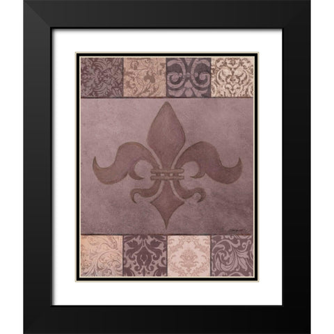 Fleur de Lis II Black Modern Wood Framed Art Print with Double Matting by Williams, Todd