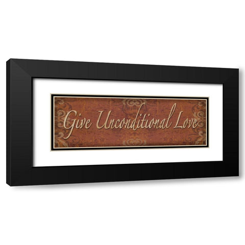 Unconditional Love Black Modern Wood Framed Art Print with Double Matting by Williams, Todd