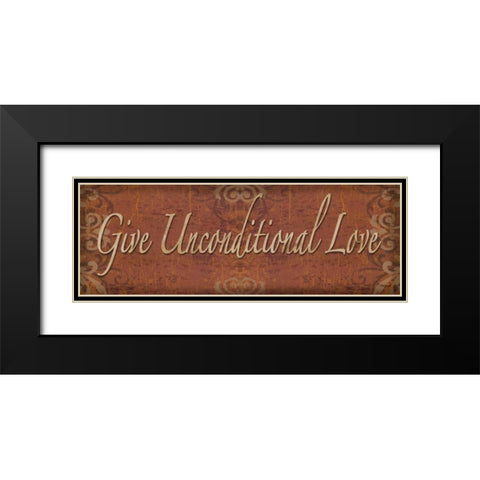 Unconditional Love Black Modern Wood Framed Art Print with Double Matting by Williams, Todd